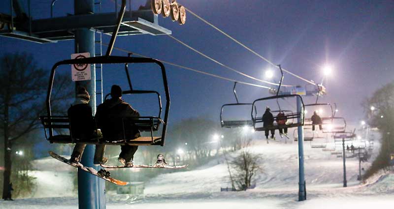 Ski Lift at Night